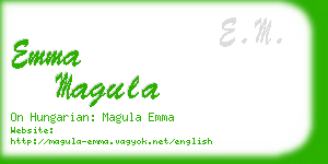 emma magula business card